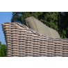 Outsy Anna 79 X 59 Inch Outdoor Wicker Aluminum Frame Extra Large Double Sun Lounger in White and Grey - Wicker Detail
