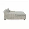 Outsy Anna 79 X 59 Inch Outdoor Wicker Aluminum Frame Extra Large Double Sun Lounger in White and Grey - Side White BG - Outsy Anna 79 X 59 Inch Outdoor Wicker Aluminum Frame Extra Large Double Sun Lounger in White and Grey - Side White BG