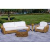 Outsy Katalina 3-Piece Outdoor and Backyard Poly Hyacinth Furniture Set with Aluminum Frame - Lifestyle 