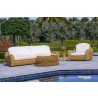Outsy Katalina 3-Piece Outdoor and Backyard Poly Hyacinth Furniture Set with Aluminum Frame - Lifestyle 3
