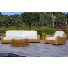 Outsy Katalina 3-Piece Outdoor and Backyard Poly Hyacinth Furniture Set with Aluminum Frame - Lifestyle 2
