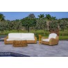 Outsy Katalina 3-Piece Outdoor and Backyard Poly Hyacinth Furniture Set with Aluminum Frame - Lifestyle 4
