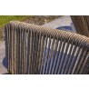 Outsy Melina Outdoor Wood, Aluminum and Rope Dining Chair In White Legs - Lifestyle Back View Close-up