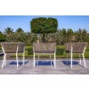 Outsy Melina Outdoor Wood, Aluminum and Rope Dining Chair In White Legs - Lifestyle 4