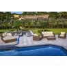 Outsy Milo Lux 4-Piece Outdoor and Backyard Extra Deep Seating Wicker Aluminum Frame Furniture Set with Wicker Coffee Table in Brown - Lifestyle 2 - Outsy Milo Lux 4-Piece Outdoor and Backyard Extra Deep Seating Wicker Aluminum Frame Furniture Set with Wicker Coffee Table in Brown - Lifestyle 2
