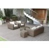 Outsy Milo 4-Piece Outdoor and Backyard Wicker Furniture Set with Aluminum Frame with Wicker Coffee Table in Brown - Lifestyle 4 - Outsy Milo 4-Piece Outdoor and Backyard Wicker Furniture Set with Aluminum Frame with Wicker Coffee Table in Brown - Lifestyle 4