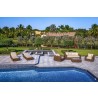 Outsy Milo 79 X 31.5 Inch Outdoor Wicker Aluminum Frame Sun Lounger in Brown - Lifestyle Wide SHot