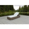 Outsy Milo 79 X 31.5 Inch Outdoor Wicker Aluminum Frame Sun Lounger in Brown - Lifestyle 3
