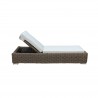 Outsy Milo 79 X 31.5 Inch Outdoor Wicker Aluminum Frame Sun Lounger in Brown - Side with White BG
