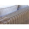 Outsy Milo 79 X 59 Inch Outdoor Wicker Aluminum Frame Extra Large Double Sun Lounger in Brown - Lifestyle Arm Detail