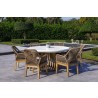 Outsy Santino Wood With Aluminum And Rope Dining Chair with Cushion - Lifestyle 4