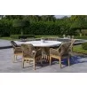 Outsy Santino Wood With Aluminum And Rope Dining Chair with Cushion - Lifestyle 4 - Outsy Santino Wood With Aluminum And Rope Dining Chair with Cushion - Lifestyle 4