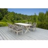 Outsy Santino Wood With Aluminum And Rope Dining Chair with Cushion - Lifestyle 3