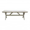 Outsy Santino 83 Inch Wood Dining Table - Front with White BG