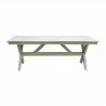 Outsy Santino 83 Inch Wood Dining Table - Front with White BG - Outsy Santino 83 Inch Wood Dining Table - Front with White BG