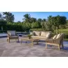 Outsy Solana 4-Piece Outdoor and Backyard Wood With Aluminum and Rope Furniture Set - Lifestyle 4 - Outsy Solana 4-Piece Outdoor and Backyard Wood With Aluminum and Rope Furniture Set - Lifestyle 4