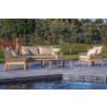 Outsy Solana 4-Piece Outdoor and Backyard Wood With Aluminum and Rope Furniture Set - Lifestyle 3