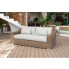 Outsy Lana Outdoor Wicker 3 Seat Sofa - Angled
