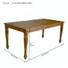 Rockford Rectangular Dining Table- dimension - Rockford Rectangular Dining Table- dimension