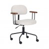Sunpan Ellen Office Chair - Copenhagen White - Front Side Angle