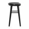 Sunpan Dominic Counter Stool in Black - Side Angle - Sunpan Dominic Counter Stool in Black - Side Angle