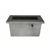 Crawford and Burke Arabba Grey Cement Rectangular Gas Fire Pit Table, Frontview - Crawford and Burke Arabba Grey Cement Rectangular Gas Fire Pit Table, Frontview