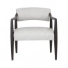 Sunpan Keagan Lounge Chair in Saloon Light Grey Leather  - Front Angle