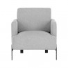Sunpan Lorilyn Lounge Chair - Belfast Heather Grey - Front Angle