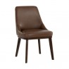 Sunpan Jody Dining Chair in Missouri Mahogany Leather - Set of Two - Front Side Angle