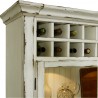 Pulaski Furniture Display Curio Cabinet with Wine Storage in Antique White