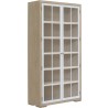 Pulaski Furniture Contemporary 5-Shelf Glass Door Bookcase Side