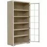 Pulaski Furniture Contemporary 5-Shelf Glass Door Bookcase open - Pulaski Furniture Contemporary 5-Shelf Glass Door Bookcase open