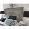 Pulaski Furniture Madison Ridge King Panel Bed in Heritage Taupe - Lifestyle Headboard View
