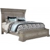 Pulaski Furniture Madison Ridge King Panel Bed in Heritage Taupe - Angled View