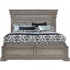 Pulaski Furniture Madison Ridge Panel Bed with Blanket Chest Footboard in Heritage Taupe Front
