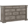Pulaski Furniture Madison Ridge 10 Drawer Dresser in Heritage Taupe - Angled