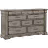 Pulaski Furniture Madison Ridge 10 Drawer Dresser and Framed Mirror in Heritage Taupe 2