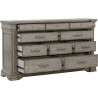 Pulaski Furniture Madison Ridge 10 Drawer Dresser and Framed Mirror in Heritage Taupe 5