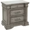 Pulaski Furniture Madison Ridge 3 Drawer Nightstand in Heritage Taupe Side - Pulaski Furniture Madison Ridge 3 Drawer Nightstand in Heritage Taupe Side