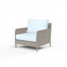 Manhattan Club Chair in Canvas Skyline w/ Self Welt - Front Side Angle