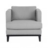 Sunpan Kaius Armchair in Limelight Silver - Front Angle