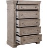 Pulaski Furniture Kingsbury 6 Drawer Chest Open