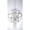 Cascade- Silver Leaf w/ Clear Crystals - Cascade- Silver Leaf w/ Clear Crystals