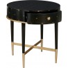 Pulaski Furniture Soft Black Round Accent Table with Storage Open