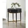 Pulaski Furniture Soft Black Round Accent Table with Storage Room View