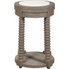 Pulaski Furniture Spindle Leg Spot Table with Marble Top