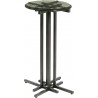 Pulaski Furniture Glass Top Spot Table with Metal Base Pedestal