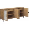 Pulaski Furniture Mid-Century Modern 4 Door Credenza Open View