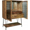 Pulaski Furniture 2-Door Bar Cabinet with Storage Drawers Open