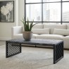 Pulaski Furniture Modern Industrial Stone Top Cocktail Table Room View
